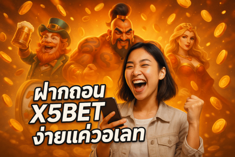 ฝากถอน X5BET ง่ายแค่มีวอเลท
